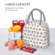 thumbnail image 5 of Balery Pugs Bolsa de Almuerzo para Mujeres, Caja de Almuerzo, Bolsa de Almuerzo Pequeña Impermeable, Tote de Almuerzo Reutilizable con Gran Capacidad, 5 of 6