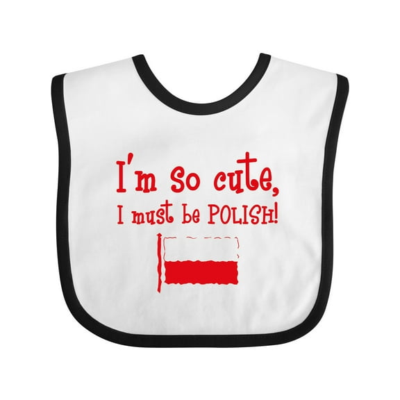 Inktastic So Cute Polish Boys or Girls Baby Bib