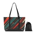thumbnail image 7 of FORMRS Canvas Laptop Tote Bag for Women with 15.6" Computer Compartments Shoulder Handbag, Green Stars Abstract, 7 of 7