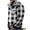White, variant on Men Casual Fall And Winter Plaid Hoodie Pocket Long Sleeve Stand Collar Pullover Jacket