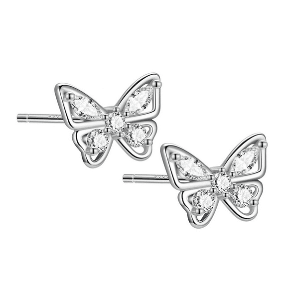 (Gift Of K) Butterfly earrings with diamond design earrings