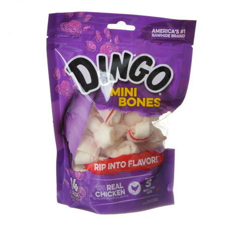 Dingo Meat in the Middle Rawhide Chew Bones Mini - 2.5