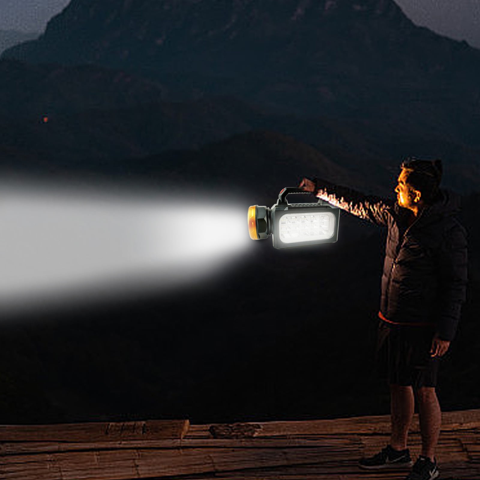 Solar Lamp | Super Bright LED Camping Lantern | USB & Solar Rechargeable Flashlight | IPX65 Waterproof | 2400mAh Battery | Multi-Mode Emergency Tent Light | Portable Handheld Design