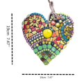 thumbnail image 3 of Decoración del hogar grandes mosaicos de jardín corazón puerta ventana colgante al aire libre arte de la pared signo de bienvenida adornos XBTCLXEBCO Colgante en forma de corazón, estampados de flores., 3 of 5