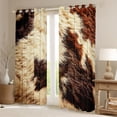 thumbnail image 2 of Homewish Retro Cowhide Print Black Out Curtains,Country Farmhouse Lodge Curtains Pack of 2 (42x63 Each),Rustic Western Bedroom Curtains For Adults,Ultra Soft Home Decor, 2 of 6
