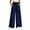 Blue, variant on Women Wide Leg Pants High Waist Wide Leg Palazzo Pants Drawstring Weighted Trousers Lounge Pants Cropped Spring Summer Vacation Outfits