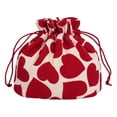 thumbnail image 1 of Heart Shaped Makeup Bag Lovely Cosmetic Bag Large Capacity Toiletry Bag Drawstring Storage Bag Travel Wash Bag for Woman Multicolor, 1 of 4