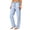 Light Blue, variant on qolati Sweatpants for Women Lightweight Loose Fit Cotton Linen Work Trousers Casual Drawstring Elastic Waist Straight Leg Lounge Pants with Pockets Light Blue L