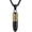 Leaf-Gold&Black, variant on Stainless Steel Bullet Head Cremation Memorial Urn for Ashes Human Ashes Necklace 22+2In Box Chain