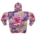 thumbnail image 2 of Soluvd Poppin Floral Unisex, Women's, Men's Zip Hoodie, 2 of 5