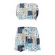 thumbnail image 3 of Conjuntos de dos piezas de playa de verano para mujer Conjuntos de blusas y pantalones cortos de tubo sin tirantes florales bohemios Pompotops ulkah936950, 3 of 4