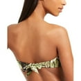 thumbnail image 3 of Bar III GREEN Jungle Moon Printed Twist Bandeau Bikini Swim Top, US Large, 3 of 3