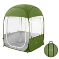thumbnail image 3 of Sports Tent for 1-2 Person, Instant Weather Proof Clear View Bubble Tent, Portable & Foldable Pop Up Tents Shelter with Carry Bag for Watching Sports Events, Camping, Fishing, Green, 3 of 8