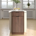 thumbnail image 2 of S-HOME10-Gallon Woodgrain Tilt-Out Trash Can Cabinet with Oak Finish and Wave-Textured Drawer for Kitchen and Bath Organization，Walnut, 2 of 16