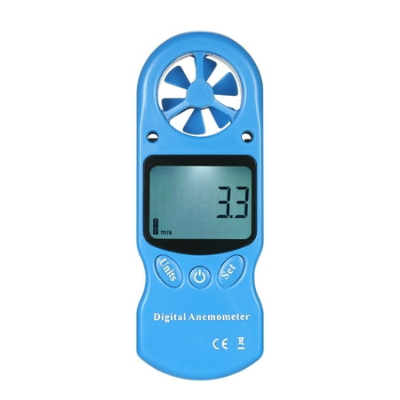 8 in 1 Handheld Digital Anemometer Wind Speed/Temperature/Humidity/Wind Chill/Heat Index/Dew Point/Barometric Pressure/Altitude Meter with LCD