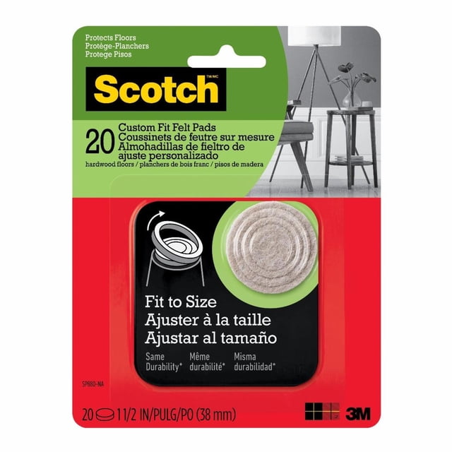 Fieltros Scotch Redondos Ajustables 20 Piezas