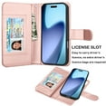 thumbnail image 7 of iPhone 17 Air Case,for iPhone 17 Air 6.5" Wallet Phone Case,Takfox PU Leather Magnetic Detachable Card Holders Shockproof Kickstand Protective [Flip Folio Cover] for iPhone 17 Air - Pink, 7 of 7