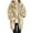 Apricot, variant on Women Thick Coat for Autumn Winter Warmth Solid Color Mid-Length Fleece Jacket with Pockets Loose Zipper Hooded Coat for Daily Wear