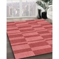 thumbnail image 3 of Ahgly Company Machine Washable Indoor Square Transitional Red Area Rugs, 6' Square, 3 of 7