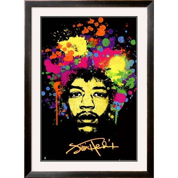 Jimi Hendrix Framed Poster Wall Art 32x44