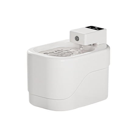 Pet Water Dispenser Smart Sensor Battery Powered Quiet Circulation Filtration Automatic Running Water for Cats Dogs Indoor Health(White)