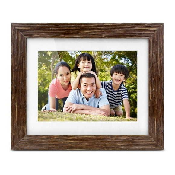 Aluratek Cadre photo numérique 8" avec / bois vieilli - ADPFD08F