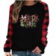 thumbnail image 2 of Pntutb, camiseta de manga larga suelta con cuello redondo y estampado informal a la moda de verano para mujer, blusa, Jersey Pntutb Pntutb-1941, 2 of 7