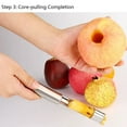 thumbnail image 4 of Stainless Steel Jujube Pear Core Separator Puller fruit core separator Cherry Core Remover Home Kitchen Gadgets, 4 of 9