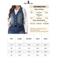 thumbnail image 6 of DARING DIVA Women's Plus Size Button Down Waistcoat Denim Vest 3X Dark Blue, 6 of 6