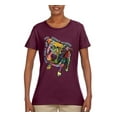 thumbnail image 3 of Dean Russo Some Angels Dog Lover Womens Graphic T-Shirt, Maroon, Large, 3 of 6