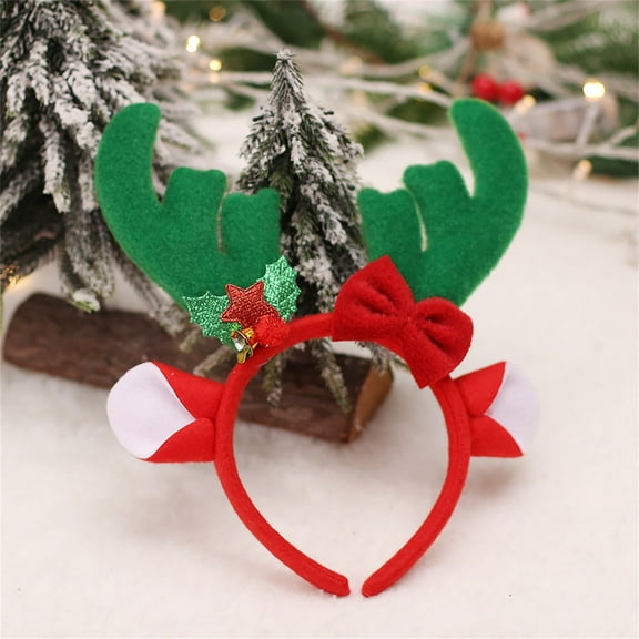 PRETXORVE Christmas Decorations, Christmas Ornaments, Christmas Decorations for Adults and Children, Deer Antler Headbands, Fabric, Christmas Gifts