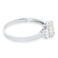 thumbnail image 2 of LaRaso & Co 1 Carat 3 Stone Created Opal Engagement Promise Ring for Women Size 11, 2 of 5