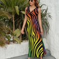 thumbnail image 3 of Animal Print Patterns Sleeveless Dress Woman Fashion Long Dresses Women's Summer Suit Dress 2025, 3 of 7