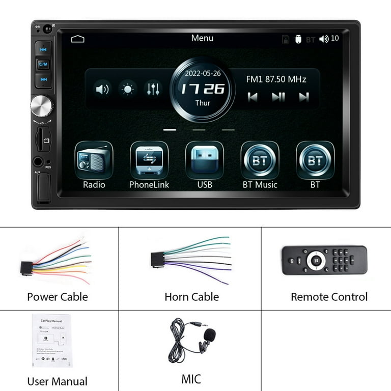 7 '' 2 DIN Car Stereo Android AUTO BT Head Unit Touch MP5 Player