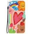 thumbnail image 2 of Leather For Motorola Moto G Play 5G 2026 6.7-inch Crystal Material Wallet Case , With Card Holder,Wristband,Magnetic Clasp Kickstand Folio Cover,Color-7,For Moto G Play 5G 2026, 2 of 8