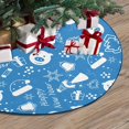 thumbnail image 3 of FMSHPON New Year Tree Stars Xmas Christmas Tree Skirt Stand Mat for Holiday Party Decoration Indoor Outdoor 36 inches, 3 of 3