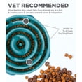 thumbnail image 3 of Exercise Intellect Dog Bowl Anti-choking Healthy Plastic Dog Bowl-Blue, 3 of 6