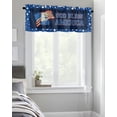 thumbnail image 4 of Kitchen Cafe Valance Curtain for Small Windows,4th of July American Flag and Eagle Rod Pocket Short Valances Celebration Patriotic Star on Navy Blue Window Treatment for Living Room/Bedroom,42x18in, 4 of 8
