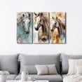 thumbnail image 3 of Canvas Wall Art White Brown Horse Canvas Pictures Wall Decor Farmhouse Animals Canvas Painting Rustic Artwork Canvas Prints Living Room Bedroom Bathroom Office Home Wall Decoration Unframed, 3 of 6