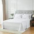 thumbnail image 4 of Flymme Queen Comforter Set with Sheets White 7 Pieces Bed in a Bag Queen Size Bed Set Soft Microfiber Pinch Pleat Bedding Set for All Season, 4 of 8