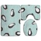 thumbnail image 1 of ABPHQTO Grupos de pingüinos Juego de alfombras de baño de 3 piezas Alfombra de baño Alfombra de contorno y tapa de inodoro, 1 of 2