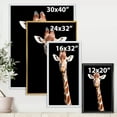 thumbnail image 4 of Designart 'Close Up Portrait Of A Giraffe On Black V' Farmhouse Framed Canvas Wall Art Print, 4 of 5