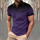 thumbnail image 3 of Eres Más Que una Camisa de Puntuación de Prueba Polka Gradiente Botón de Solapa, Deporte de Manga Corta Top de los Hombres, 3 of 5