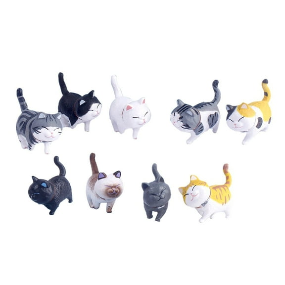 ZPAQI Mini Cute Cat Ornament PVC Miniatures Figurines Toy Micro Landscape State