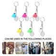 thumbnail image 3 of SHISUYAN 6pcs Badminton Pendant Key Rings Lovely Creative Alloy Keychains(Assorted Color), 3 of 8