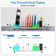 thumbnail image 2 of iSPECLE Small Dish Drying Rack for Counter or Over Sink, Stainless Steel Expandable Dish Drainer with Drain Board and 360° Swivel Drain Spout for RV, Camper, 1-2 People, Narrow 6.5" W, Silver, 2 of 9