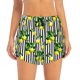 thumbnail image 2 of Balery Lemons on Striped Pantalones cortos deportivos para mujer con forro y dos bolsillos, elásticos, para entrenamiento, gimnasio, yoga-Medium, 2 of 7