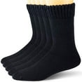 thumbnail image 6 of Yoicy Womens Extra Thick Wool Boot Crew Winter Socks (3 Pack),Plain Size 5-10,Black, 6 of 7