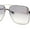 Silver Silver Mirror, variant on Luxury Rimless Rectangle Air Force Officer Style Sunglasses Silver Mirror