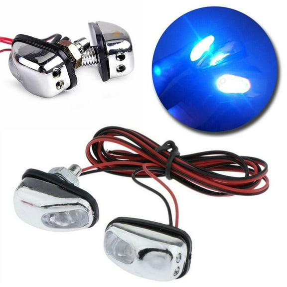 KERISTE 2Pcs Universal Led Blue Light Windshield Washer Wiper Water Jet Spray Nozzle